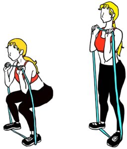How to do squats with a resistance band