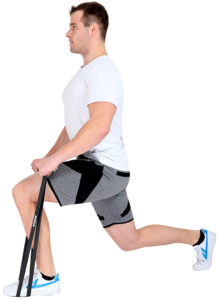 Leg exercise with resistance band