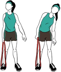Side Bend, resistance band core exercise